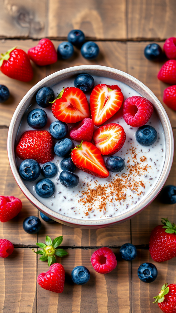 Delicious Berry Chia Seed Pudding